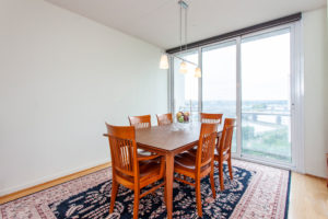 Philadelphia apartments for sale - top realtor - luxury living - dining room with river view