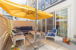 luxury apartment with patio off apartment Philadelphia